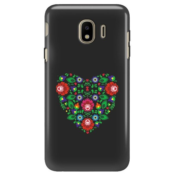 FUNNY CASE OVERPRINT BLACK HEART SAMSUNG GALAXY J4 2018