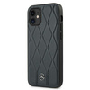 Etui Mercedes Wave Line na iPhone 12 mini - niebieskie