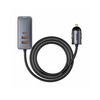 Baseus Share Together ładowarka samochodowa 2x USB / 2x USB Typ C 120W PPS Quick Charge Power Delivery szary (CCBT-A0G)