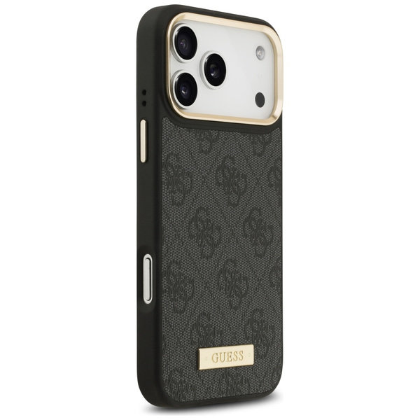 Etui Guess 4G Logo Plate MagSafe do      iPhone 17 Pro Max czarny
