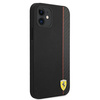 Etui Ferrari On Track Carbon Stripe na iPhone 12 mini - czarne