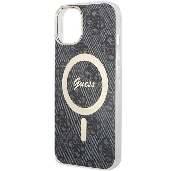 Guess GUHMP15SH4STK iPhone 15 / 14 / 13 6.1" czarny/black hardcase IML 4G MagSafe