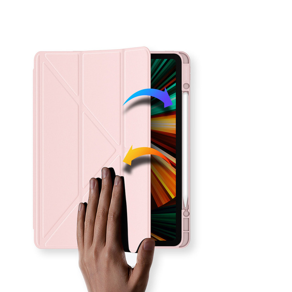 Dux Ducis Magi etui do iPad Pro 12.9'' 2021 / 2020 / 2018 pokrowiec smart cover z podstawką i schowkiem na Apple Pencil różowy