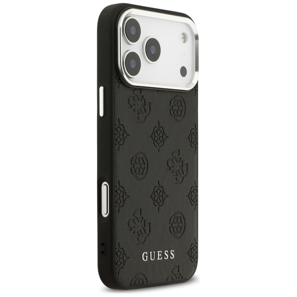 Etui Guess Peony Hot Stamp Script        MagSafe do iPhone 17 Pro Max czarny