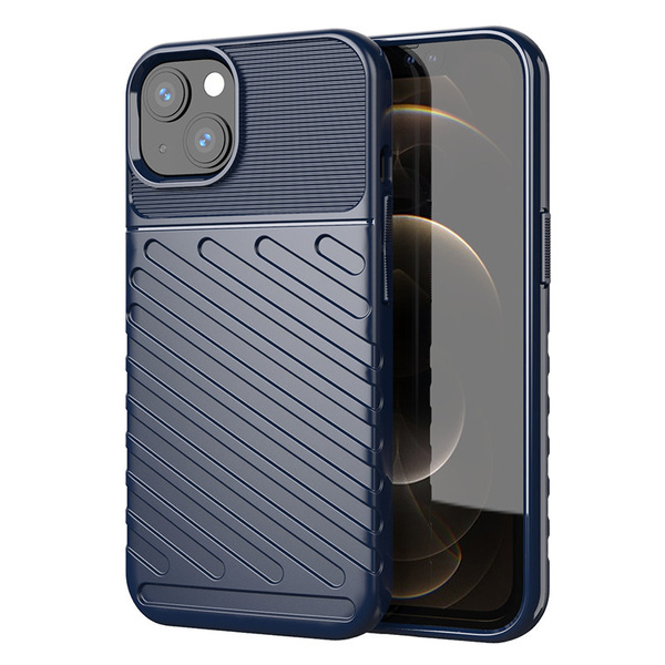 THUNDER CASE FLEXIBLE TOUGH RUGGED COVER TPU CASE FOR IPHONE 13 MINI BLUE