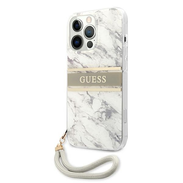 Guess GUHCP13XKMABGR iPhone 13 Pro Max6,7" szary/grey hardcase Marble Strap Collection