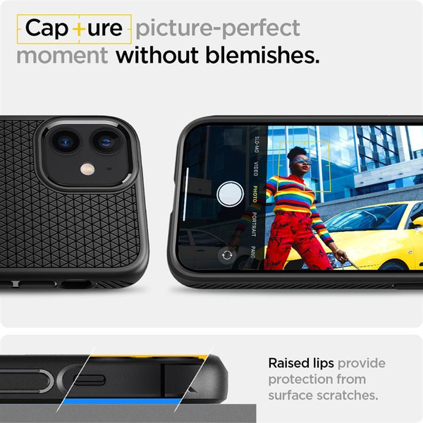 Etui Spigen Liquid Air na iPhone 12 mini - czarny mat