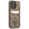 Guess GUHCP13LP4TPW iPhone 13 Pro / 13 6,1" brązowy/brown hardcase 4G Triangle Logo Cardslot