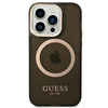 Guess GUHMP14XHTCMK iPhone 14 Pro Max6,7" czarny/black hard case Gold Outline Translucent MagSafe