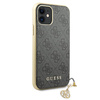 Guess GUHCN61GF4GGR iPhone 11 6,1" / Xrgrey/szary hard case 4G Charms Collection