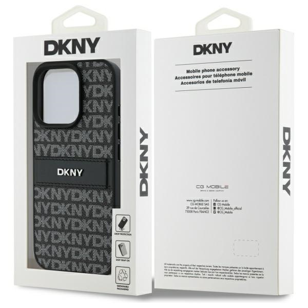 DKNY DKHCP16XPRTHSLK iPhone 16 Pro Max   6.9" czarny/black hardcase Texture Pattern Tonal Stripe