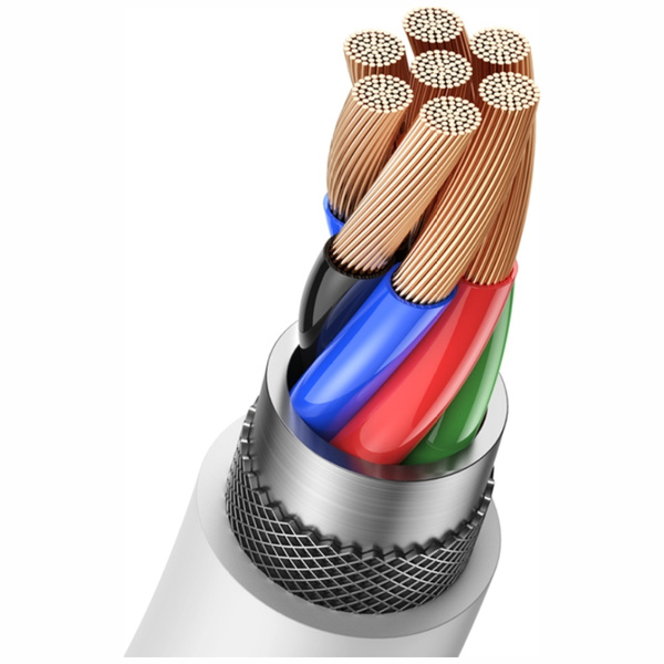 Kabel USAMS US-SJ603 U84 3A USB-C do     USB-A 3m biały