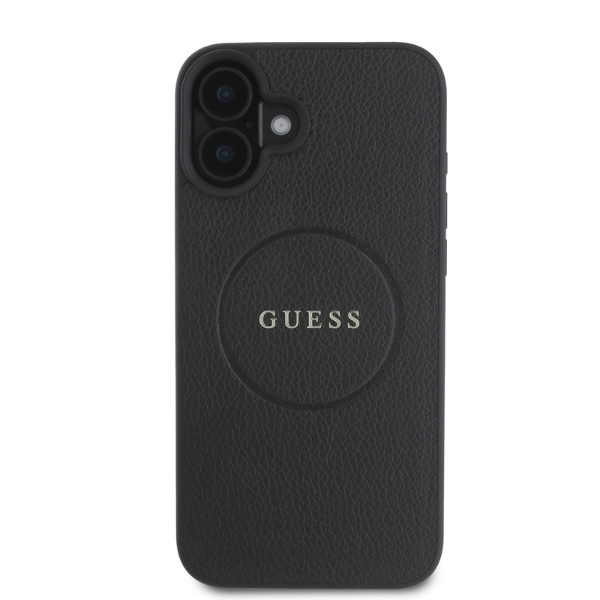 Guess GUHMP16SPGHSMMK iPhone 166.1" czarny/black hardcase Grained Gold Ring MagSafe