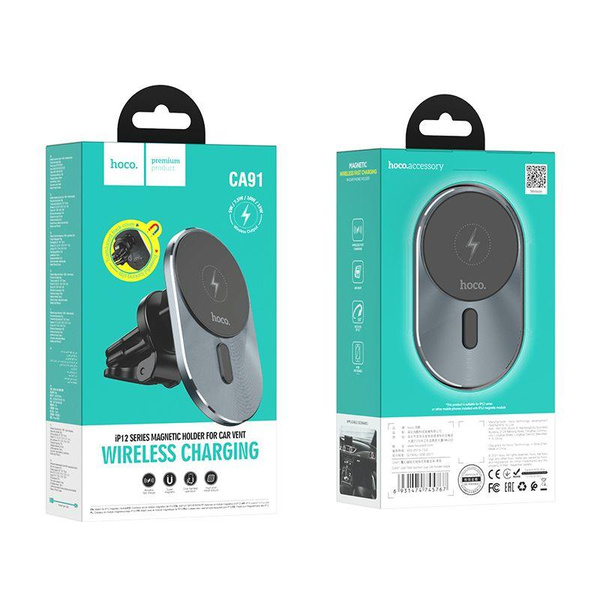 HOCO CA91 MAGNETIC MAGSAFE VENT CAR MOUNT 15W BLACK