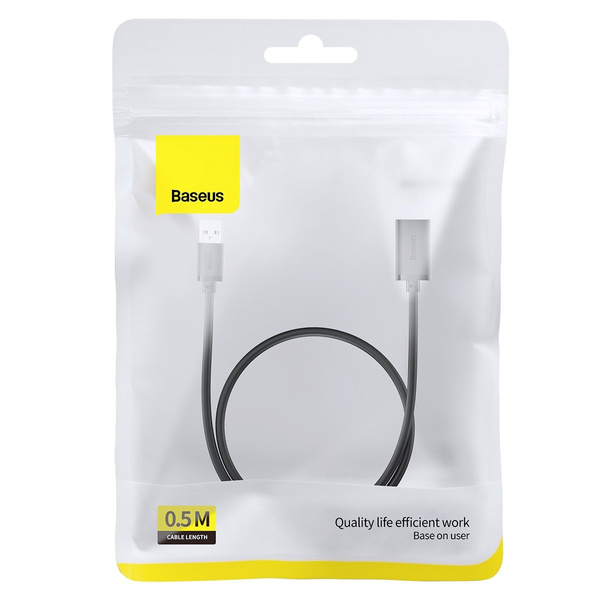 USB 3.0 EXTENSION CABLE 0.5M BASEUS AIRJOY SERIES - BLACK