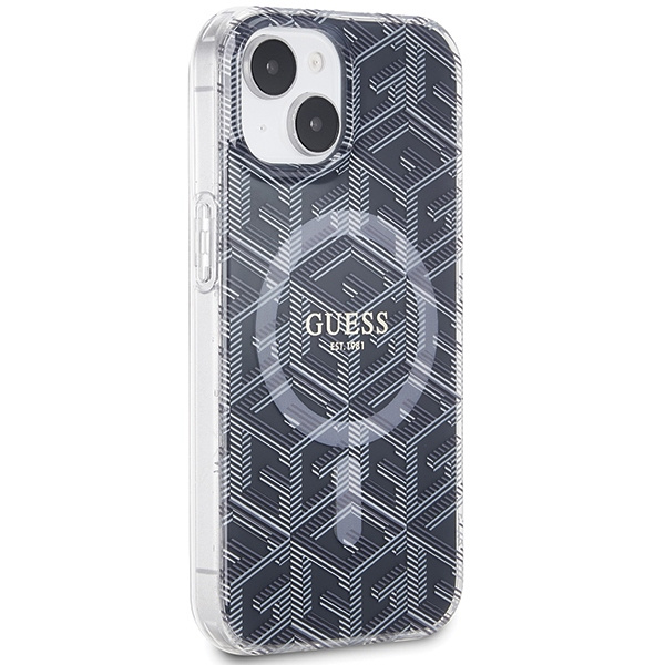 Guess GUHMP15MHGCUSTGK iPhone 15 Plus / 14 Plus 6.7" czarny/black hardcase IML GCube MagSafe