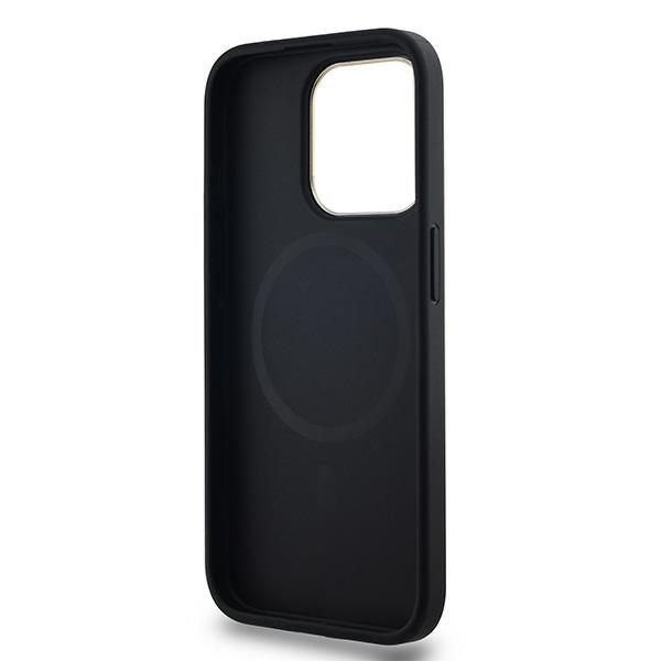 DKNY DKHMP15LPCPVSLK iPhone 15 Pro6.1" czarny/black hardcase Leather Checkered Mono Pattern MagSafe
