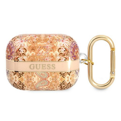 Guess  GUAPHHFLD AirPods Pro coverzłoty/gold Paisley Strap Collection