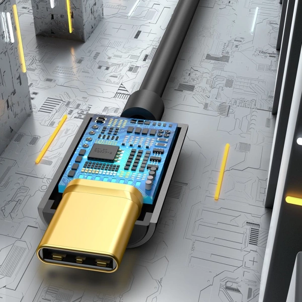 Baseus L54 adapter for USB-C headphones / mini jack 3.5mm DAC 24 bit 48 KHz - black