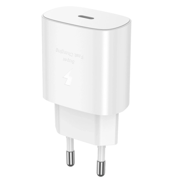 JELLICO ładowarka sieciowa EU25 PD 25W 1xUSB-C + kabel USB-C - USB-C Biały