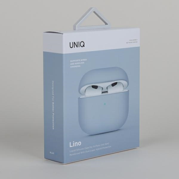 Etui Uniq Lino na AirPods 3 - błękitne