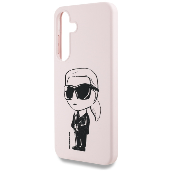 Etui Karl Lagerfeld Silicone Graffiti    Ikonik Printed Logo MagSafe do Samsung Galaxy S25 różowy
