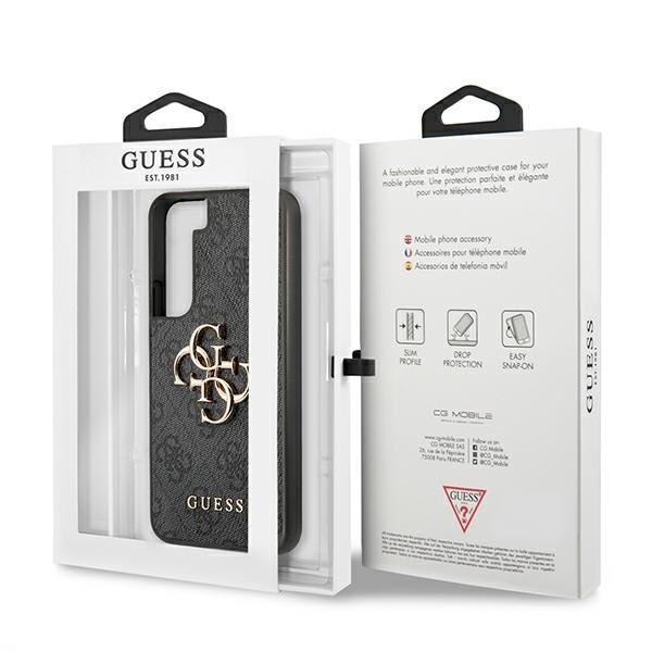 GUESS GUHCS22S4GMGGR S901 S22 SZARY/GREY HARDCASE 4G BIG METAL LOGO