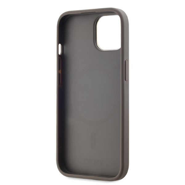 DKNY DKHMP15SPCPVSLE iPhone 156.1" beżowy/beige hardcase Leather Checkered Mono Pattern MagSafe