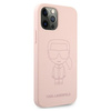 KARL LAGERFELD KLHCP12LSILTTPI IPHONE 12 PRO MAX 6,7" SILICONE IKONIK OUTLINE RÓŻOWY/PINK