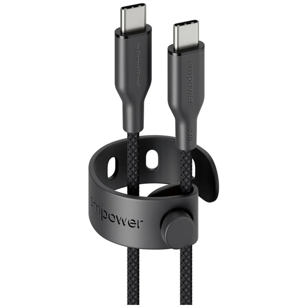 Kabel empower by PanzerGlass Racing 240W USB-C do USB-C 1.2m czarny