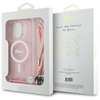 Guess GUHMP16XHCTSGNSP iPhone 16 Pro Max 6.9" różowy/pink hardcase Crossbody Cord Script MagSafe