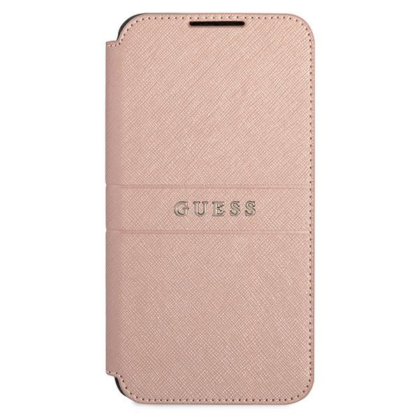 Guess GUBKS22MPSASBPI S22+ S906różowy/pink book Saffiano Stripes