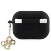 Guess GUAP2LECG4K AirPods Pro 2 (2022/2023) cover czarny/black Liquid Silicone Glitter Triangle Charm