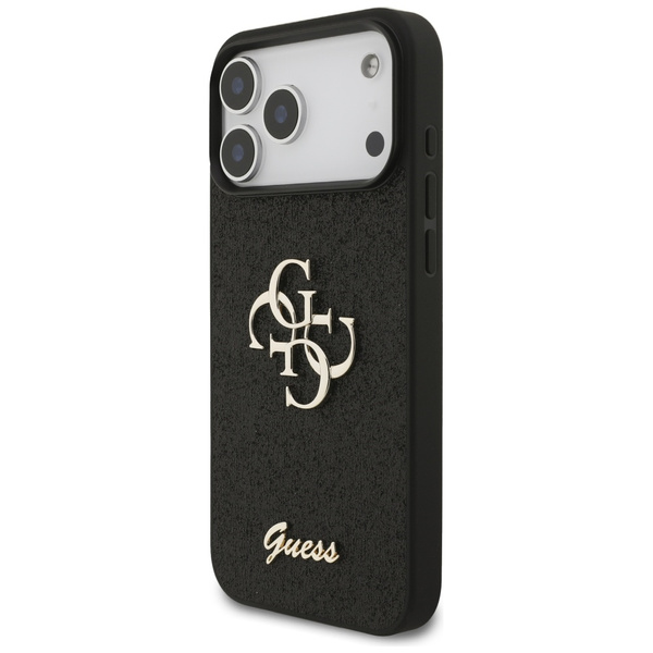 Etui Guess Fixed Glitter Big 4G do       iPhone 17 Pro Max czarny