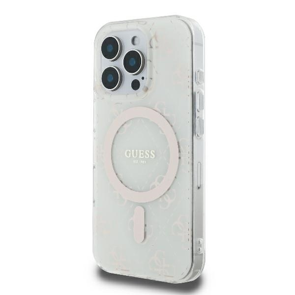 Guess GUHMP16LH4DTEH iPhone 16 Pro6.3" biały/white hardcase IML 4G Background MagSafe