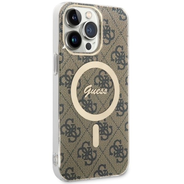 Guess GUHMP14XH4STW iPhone 14 Pro Max6.7" brązowy/brown hardcase 4G MagSafe