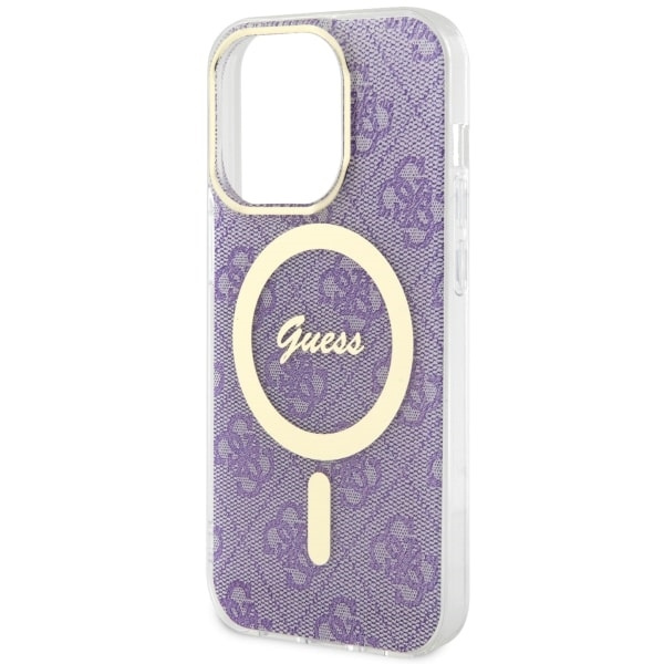 Guess GUHMP14LH4STU iPhone 14 Pro 6.1"purpurowy/purple hardcase 4G MagSafe