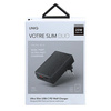 UNIQ Ład. siec. Votre Slim Duo 20W USB-C + USB-A czarny/charcoal black