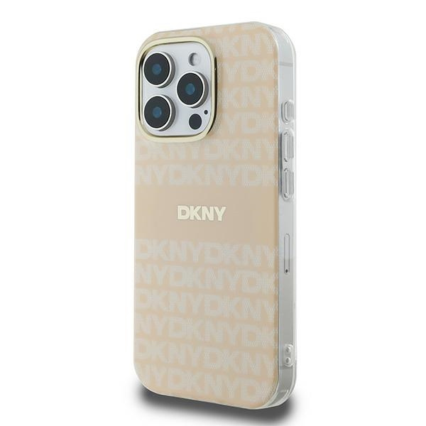 DKNY DKHMP16XHRHSEP iPhone 16 Pro Max    6.9" różowy/pink hardcase Repeat Texture Pattern With Stripe MagSafe