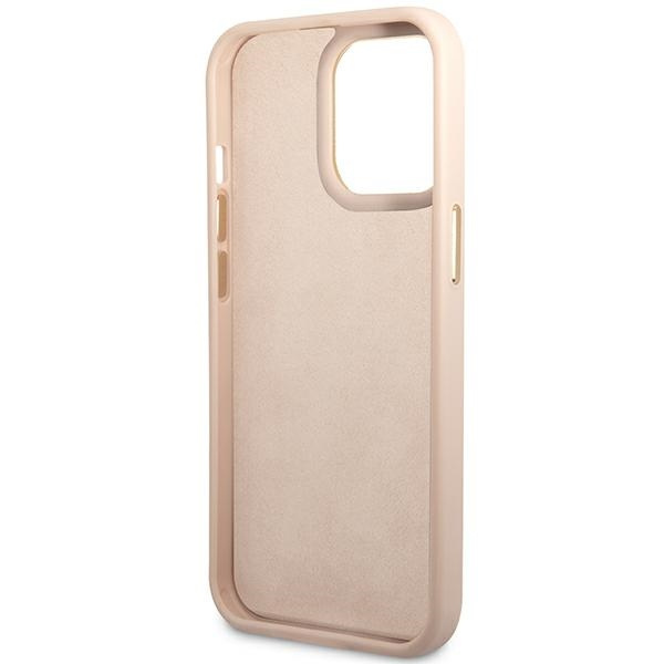 Guess GUHCP14LHG4SHP iPhone 14 Pro6,1" różowy/pink hard case 4G Vintage Gold Logo