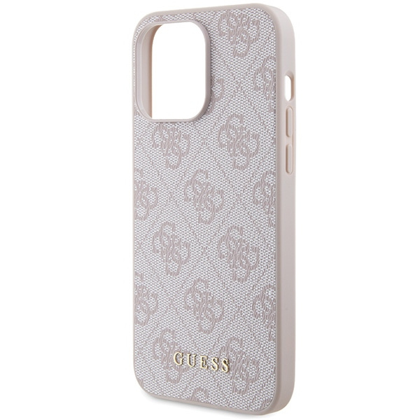 Guess GUHCP15XG4GFPI iPhone 15 Pro Max 6.7" różowy/pink hard case 4G Metal Gold Logo