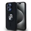KARL LAGERFELD KLHMP15LSCMKCRHK IPHONE 15 PRO 6.1" CZARNY/BLACK HARDCASE SILICONE KARL & CHOUPETTE MAGSAFE