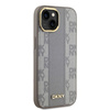 DKNY DKHMP14SPCPVSLE iPhone 146.1" beżowy/beige hardcase Leather Checkered Mono Pattern MagSafe