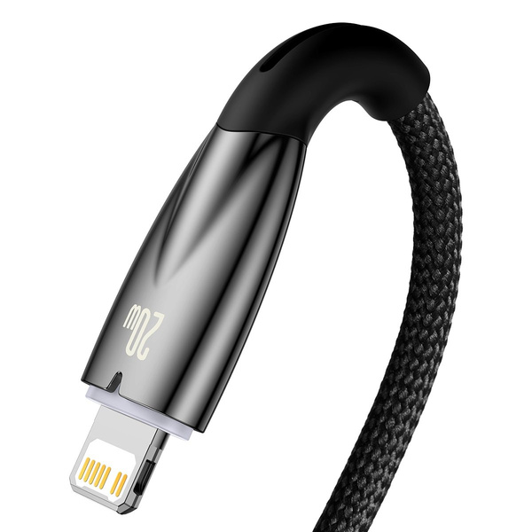 BASEUS GLIMMER SERIES FAST CHARGING CABLE USB-C - LIGHTNING 480MB/S PD 20W 1M BLACK