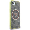 Etui Guess IML Metal Glitter 4G Circle   Triangle MagSafe do iPhone 16e brązowy