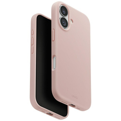 Etui UNIQ Lino do iPhone 17 Magclick Charging różowy