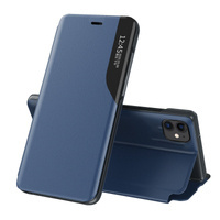 ECO LEATHER VIEW CASE ELEGANT BOOKCASE TYPE CASE WITH KICKSTAND FOR IPHONE 13 PRO MAX BLUE