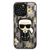 Etui Karl Lagerfeld Flower Ikonik Karl na iPhone 13 Pro / iPhone 13 - szare