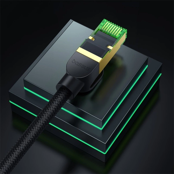 BASEUS FAST RJ45 CAT. NETWORK CABLE. 8 40GBPS 15M BRAIDED BLACK