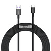 BASEUS SUPERIOR USB - USB TYP C FAST CHARGING DATA CABLE 66 W (11 V / 6 A) HUAWEI SUPERCHARGE SCP 2 M BLACK (CATYS-A01)
